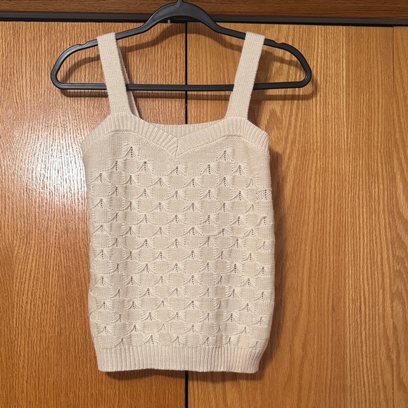 Freshman Tops - Cream Knit Women's Top